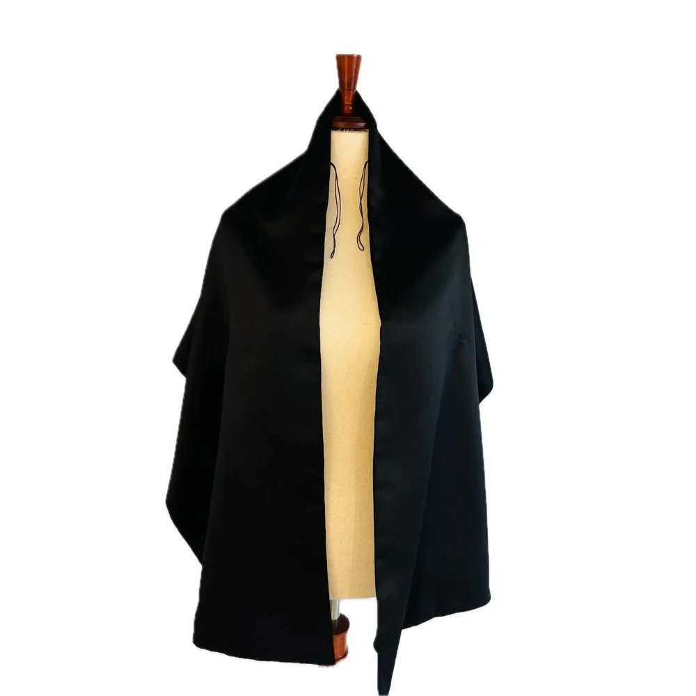 Alex Evenings Black Shawl Wrap Evening Wear Formal Satin Finish One Size